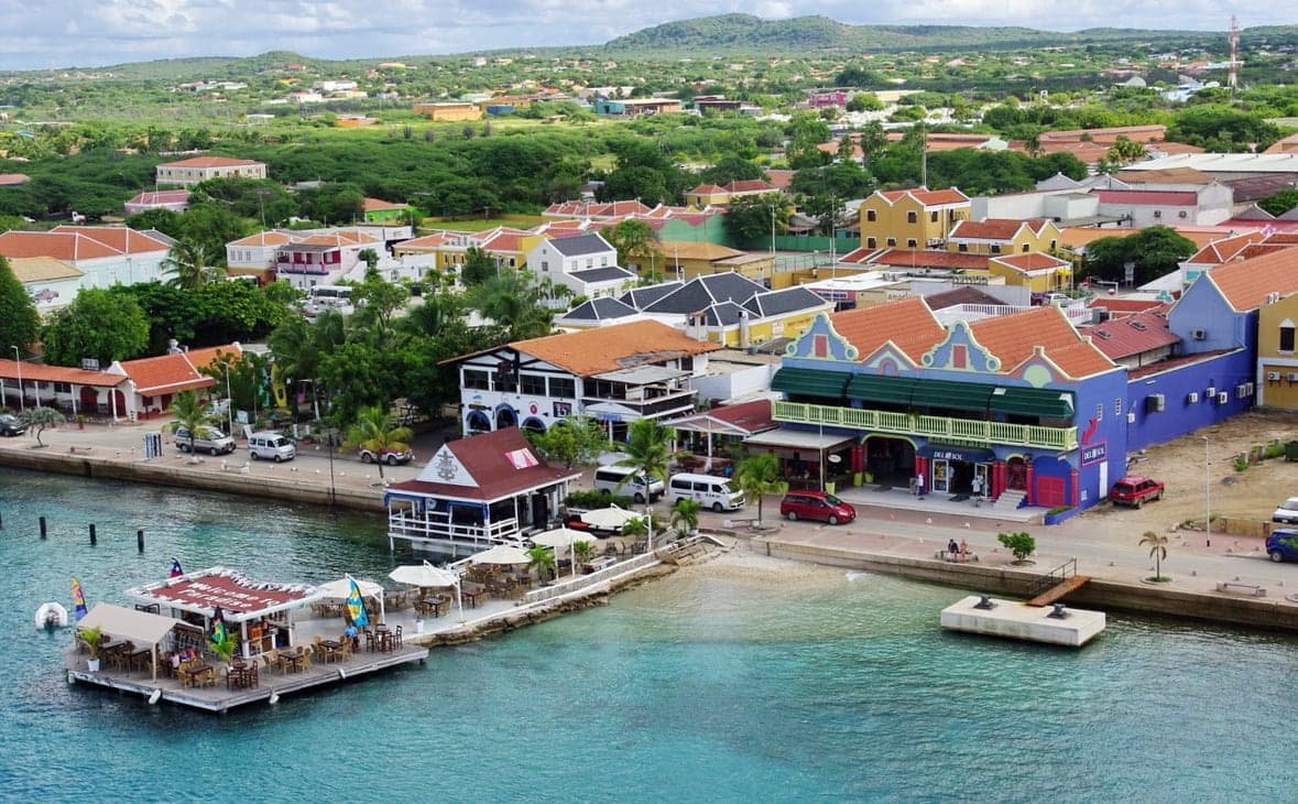 Kralendijk harbor waterfront, Bonaire