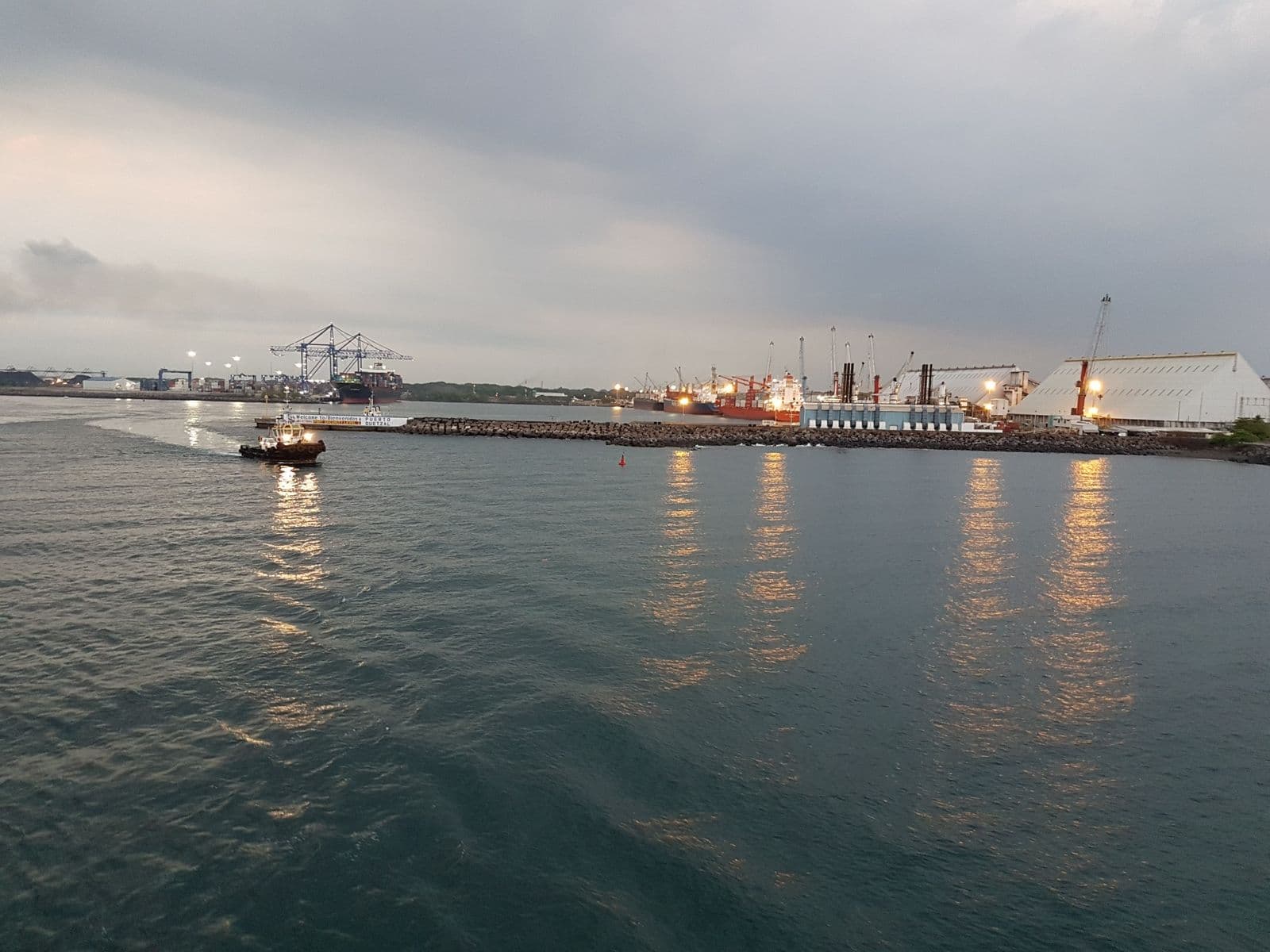 Puerto Quetzal at Dusk, Guatemala